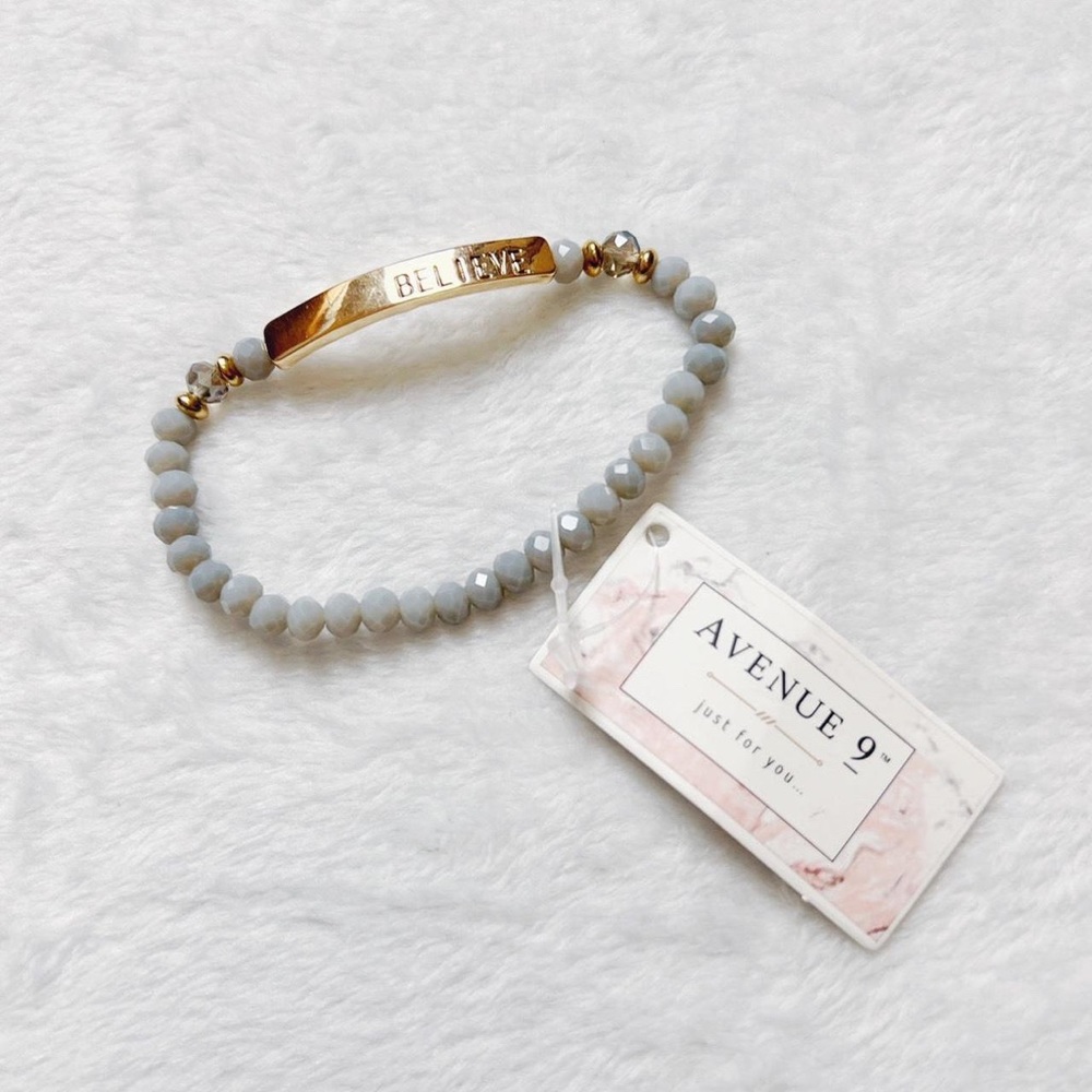 avenue 9 motivational “believe” bracelet